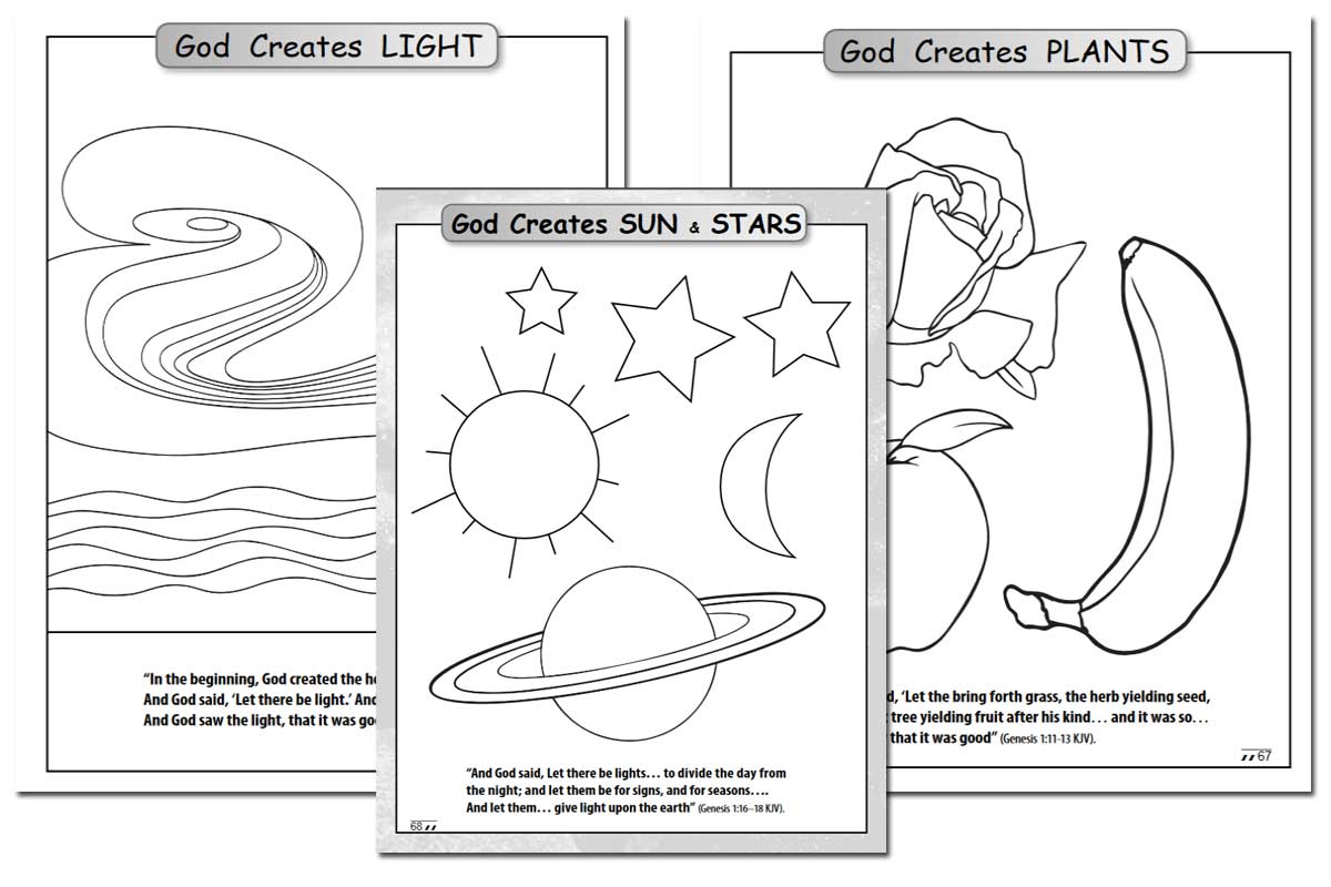 You can download this free Days of Creation Coloring Book at New Leaf Publishing Group. The download also i