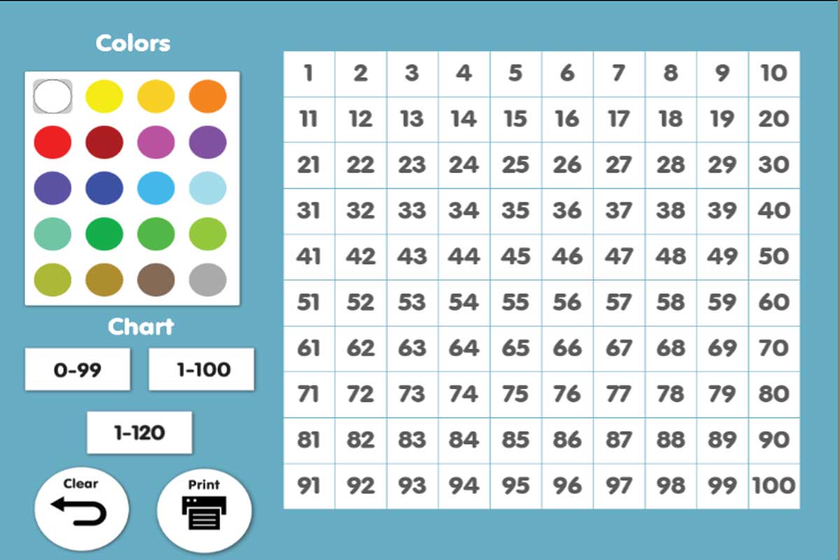 Interactive Number Chart {Free}